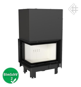 wkład kominkowy powietrzny stalowy MBZ 13 lewy BS gilotyna (szyby łączone bez szprosa) z acumotte + dolot, moc  6-16kw 