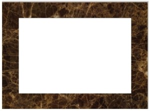 Ramka marmurowa brązowa do wkładu Zibi
