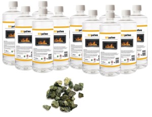 ZESTAW BIOPALIWO 11szt + kamyki zielone