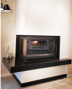 Obudowa kominkowa Lexi do wkładu Simple M/S 8 (Smart) BS / Maja BS powietrzny z szyba boczną