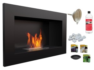 biokominek GOLF czarny z certyfikatem TÜV + aromaterapia