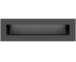 kratka kominkowa luft 45S SF (płytka) 60x200 mm (front bez łączeń) - kolor grafitowy