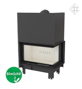 wkład kominkowy powietrzny stalowy MBO 15 prawy BS gilotyna (szyby łączone bez szprosa) z acumotte + dolot, moc  6-19kw 