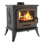 Piec wolnostojący Koza K7 z wylotem spalin fi 130, moc 5 kW