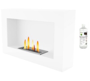 Biokominek UNIFLAM 70x40cm BOX biały mat 