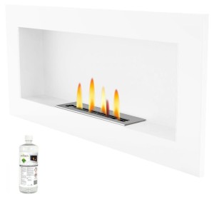 Biokominek UNIFLAM 90x40cm biały mat