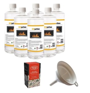 ZESTAW BIOPALIWO 6 szt + olejek drzewo sandałowe + lejek