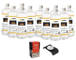 ZESTAW BIOPALIWO 11szt + pojemnik do aromaterapii + olejek drzewo sandałowe