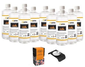 ZESTAW BIOPALIWO 11szt + pojemnik do aromaterapii + olejek paczula
