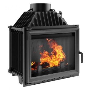 Wkład kominkowy powietrzny żeliwny z szybrem Maja z wylotem spalin fi 150, moc 8 kw 