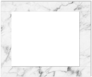 Ramka marmurowa biała do wkładu Antek