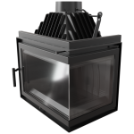 Wkład kominkowy powietrzny żeliwny z szybrem Simple Z/S prawy BS + dolot fi 100, wylot fi 200 , moc 15kw