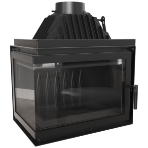 Wkład kominkowy powietrzny żeliwny z szybrem Simple Z/S lewy BS + dolot fi 100, wylot fi 200 , moc 15 kw