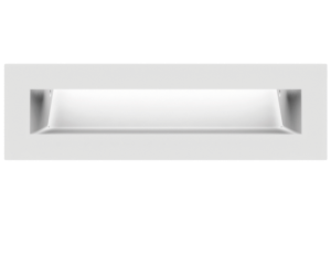 kratka kominkowa luft 45S SF (płytka) 60x200 mm (front bez łączeń) - kolor biały