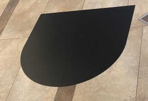 Blacha podstawa stalowa pod piec Wzór 3 PÓŁOKRĄGŁA 100x100 cm czarna