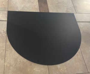 Blacha podstawa stalowa pod piec Wzór 2 PÓŁOKRAGŁA 100x80 cm czarna