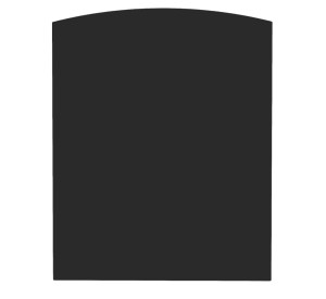 Blacha podstawa stalowa pod piec Wzór 8 ZAOKRĄGLONA 80x100 cm czarna 