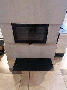 Blacha podstawa stalowa przed kominek Wzór 7 - 40x100 cm czarna 