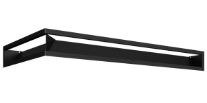 kratka kominkowa luft 45S SF (płytki)  narożny prawy 400x800x90 (front bez łączeń) - kolor czarny