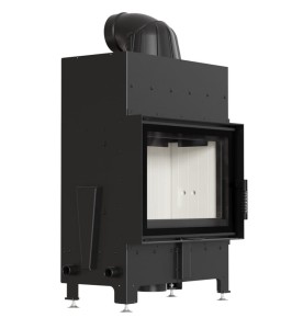 wkład kominkowy powietrzny stalowy Floki S z termotec + dolot, wylot fi 160, moc 8 kW 