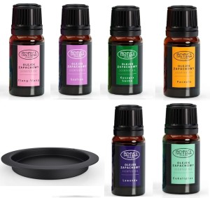 Zestaw: Pojemnik na olejek do aromaterapii + 6 olejków