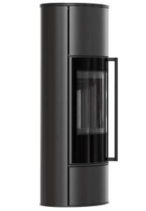Piec wolnostojący Erik Wysoki z czarnym termotec wylotem spalin fi 150 + dolot, moc 5,5kW 