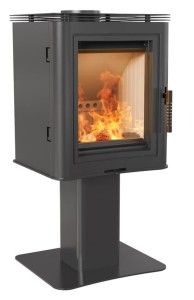 Piec wolnostojący stalowy KOZA K5 STAL NOGA z wylotem spalin fi 150 z termotec , moc 7kW