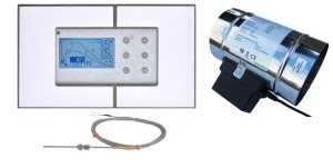 Optymalizator mocy kominka - Zestaw sterujący do kominków tradycyjnych - Regulator RT-08 OM GRAFIK White Design z przepustnicą fi 120 