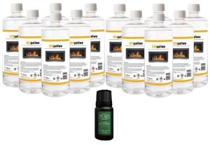 ZESTAW BIOPALIWO 12szt + olejek aromatyczna sosna