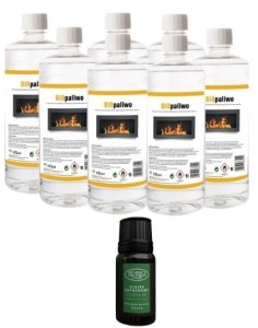 ZESTAW BIOPALIWO 7szt + olejek aromatyczna  sosna