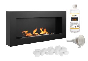 Biokominek wiszący 900x400 Box czarny strukturalny mat