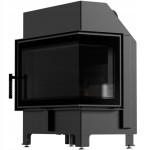 Wkład kominkowy powietrzny stalowy Zibi ECO prawy z czarnym termotec + dolot, wylot fi 180, moc 9,9kw 