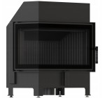 Wkład kominkowy powietrzny stalowy Zibi ECO lewy z czarnym termotec + dolot, wylot fi 180, moc 9,9kw