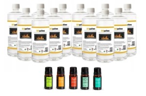 ZESTAW BIOPALIWO 12szt + 5 olejków do aromaterapii  