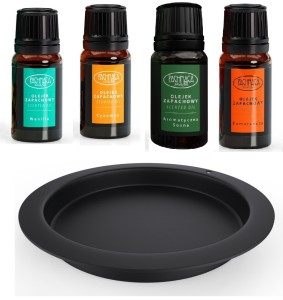 Świąteczny Zestaw do aromaterapii: Pojemnik na olejek do aromaterapii + 4 olejki