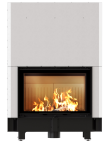 Wkład kominkowy powietrzny stalowy Zibi ECO gilotyna z termotec + dolot, wylot fi 180, moc 9,9kw 