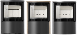 Piec wolnostojący BJORN z ceramiką akumulacyjną pokrywa ceramiczna z wylotem spalin fi 150 + dolot, moc 7kW