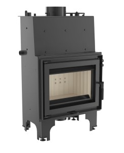 Wkład kominkowy z płaszczem wodnym dwuszybrowy AQUARIO M8 z wężownicą i acumotte, moc 5-10kw