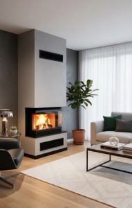 Kominek trzyszybowy z wkładem EKO 14,4 kw z montażem Kraków