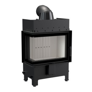 wkład kominkowy powietrzny stalowy Lucy 12 Slim NEW lewy z termotec + dolot, wylot fi 160, moc 8kW