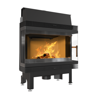 Wkład kominkowy powietrzny stalowy Blanka 670/570 lewy/prawy BS (szyby łączone bez szprosa) z termotec+ dolot, moc 11kW, wylot fi 180