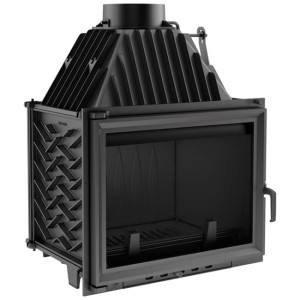 Wkład kominkowy powietrzny żeliwny z szybrem Zuzia 700, wylot fi 180, moc 15kW