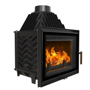 wkład kominkowy powietrzny żeliwny Zosia DECO  + dolot, moc 12kW, wylot fi 150
