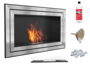 Biokominek juliet 1100x650 z certyfikatem TÜV z szybą