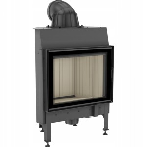 Wkład kominkowy powietrzny stalowy Nadia 10 z termotec + dolot, moc  10kW, wylot fi 200