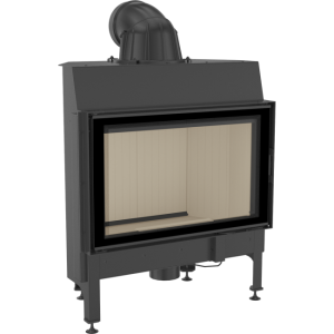 Wkład kominkowy powietrzny stalowy Nadia 12 z termotec + dolot, moc 12kW, wylot fi 200
