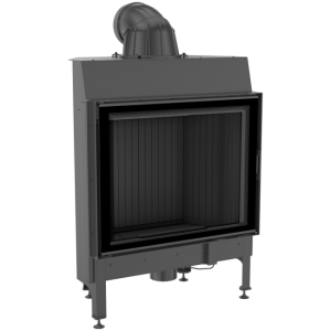 Wkład kominkowy powietrzny stalowy Nadia 13 z czarnym termotec + dolot, moc 13kW, wylot fi 200 