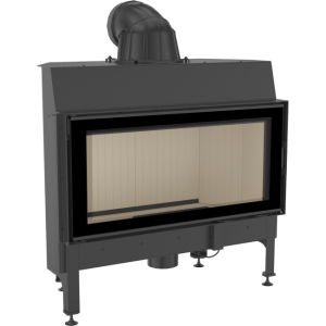 Wkład kominkowy powietrzny stalowy Nadia 14 z termotec + dolot, moc 14kW, wylot fi 200