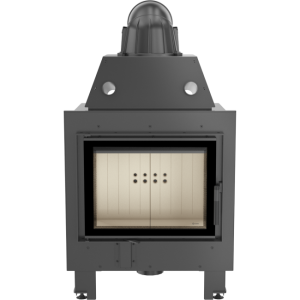 wkład kominkowy powietrzny stalowy MBM z termotec + dolot, moc 10kW, wylot fi 200