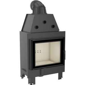 wkład kominkowy powietrzny stalowy MBZ z termotec + dolot, moc 13kW, wylot fi 200